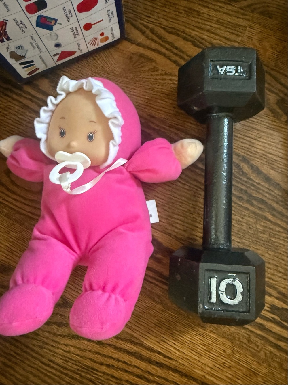 Pink Plush Baby Doll with Pacifier - Soft Infant Toy